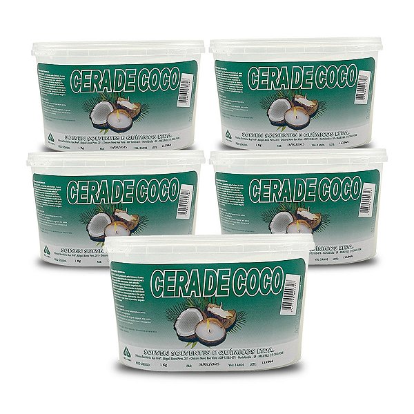Kit 5kg Cera de Coco para Velas 100% Vegetal Solven