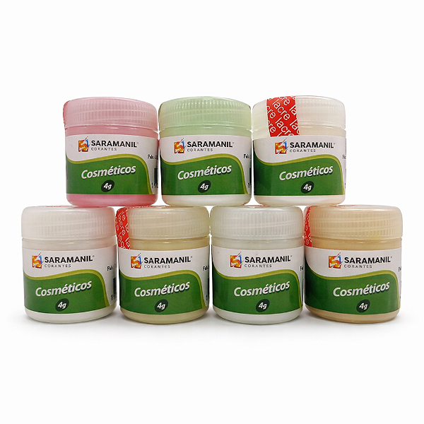 Kit 7 Mica Colorida Velas e Cosméticos 4g Saramanil