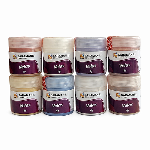 Kit 8 Mica Cintilante para Velas 4g Saramanil