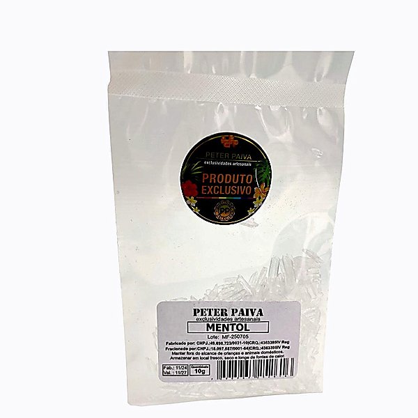 Mentol em Cristais 10g Peter Paiva