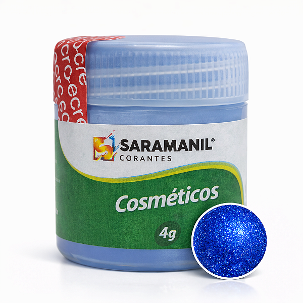 Mica Colorida para Velas e Cosméticos 4g Azul Saramanil