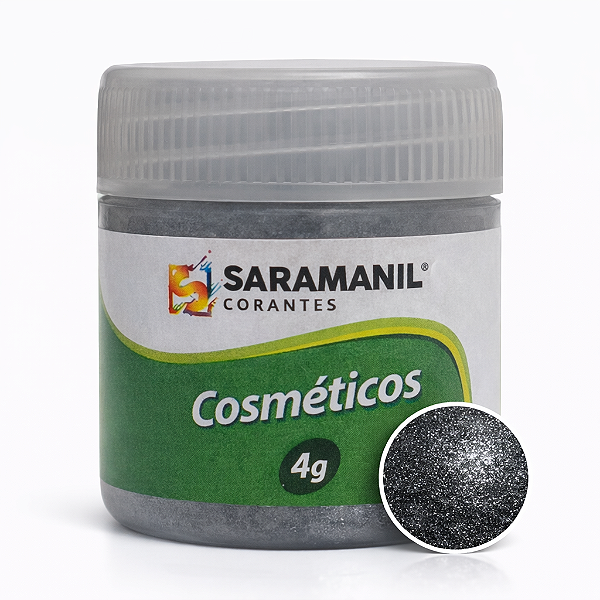 Mica Colorida para Velas e Cosméticos 4g Grafite Saramanil