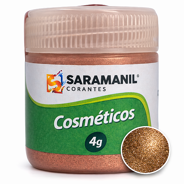 Mica Colorida para Velas e Cosméticos 4g Ouro Velho Saramanil