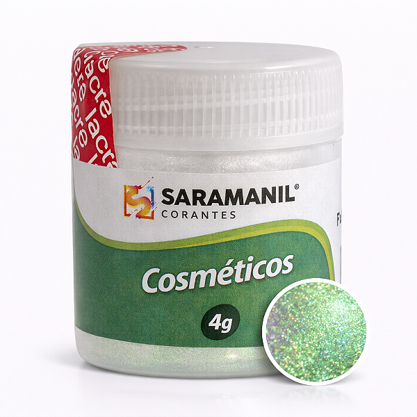 Mica Colorida para Velas e Cosméticos 4g Verde Furta-Cor Saramanil