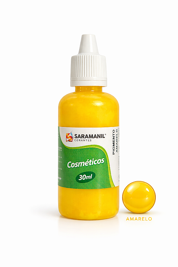 Pigmento Cosmético Leitoso Sabonete 30ml Amarelo Saramanil