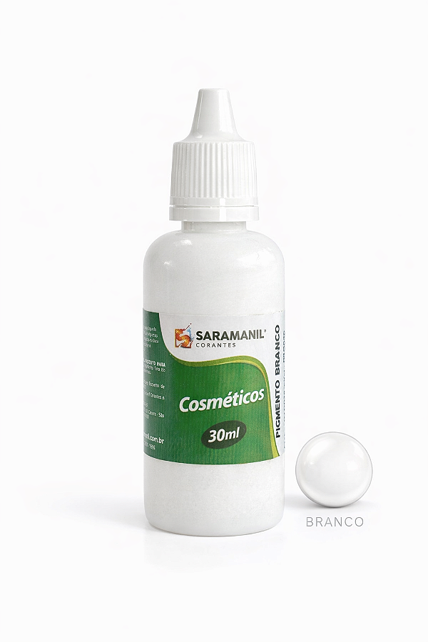 Pigmento Cosmético Leitoso Sabonete 30ml Branco Saramanil