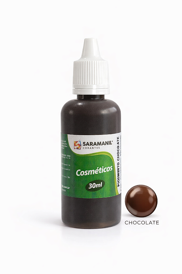 Pigmento Cosmético Leitoso Sabonete 30ml Chocolate Saramanil