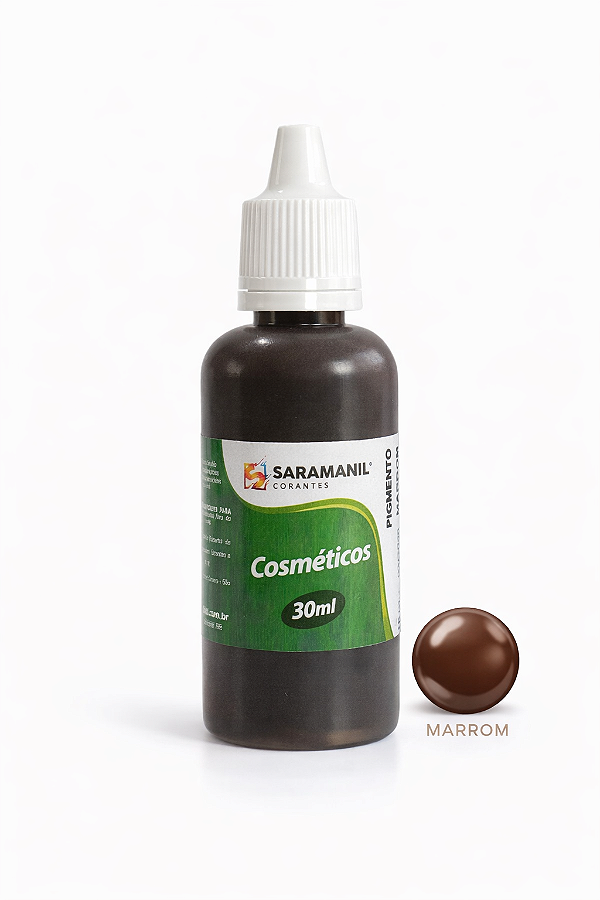 Pigmento Cosmético Leitoso Sabonete 30ml Marrom Saramanil