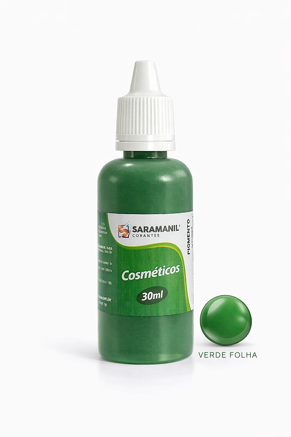 Pigmento Cosmético Leitoso Sabonete 30ml Verde Folha Saramanil