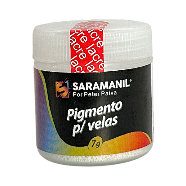 Pigmento em Pó para Velas 7g Branco Saramanil não migra