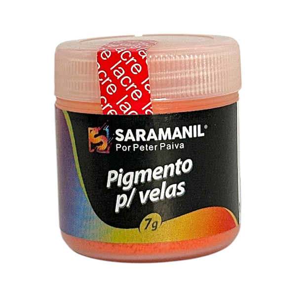 Pigmento em Pó para Velas 7g Laranja Saramanil não migra