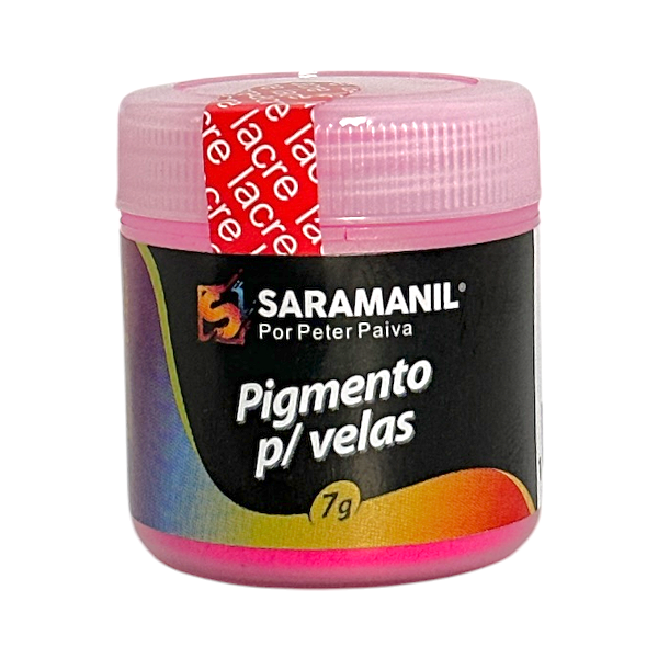 Pigmento em Pó para Velas 7g Pink Saramanil não migra