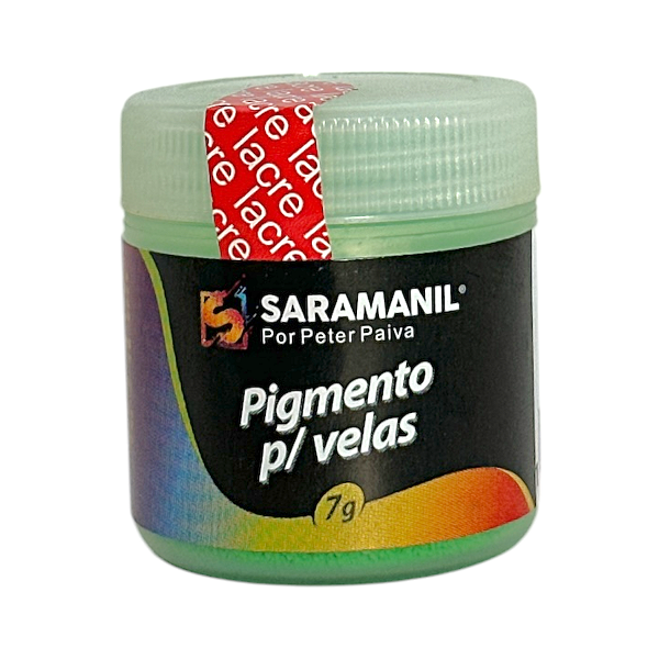 Pigmento em Pó para Velas 7g Verde Saramanil não migra