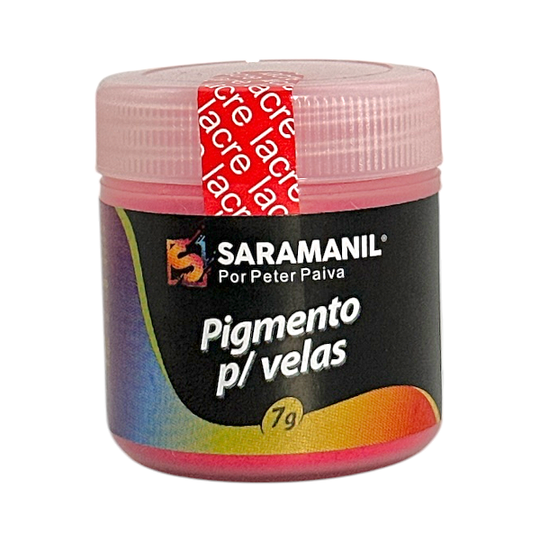 Pigmento em Pó para Velas 7g Vermelho Saramanil não migra