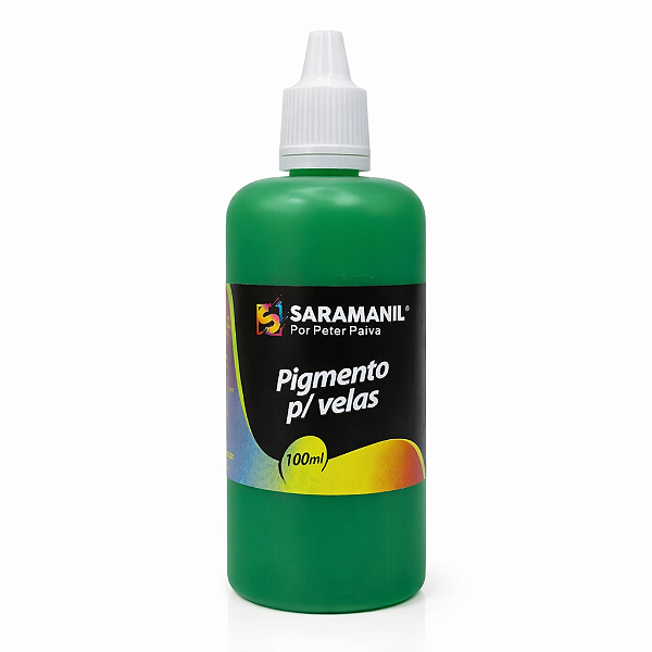 Pigmento Líquido para Velas 100ml Verde Saramanil não migra