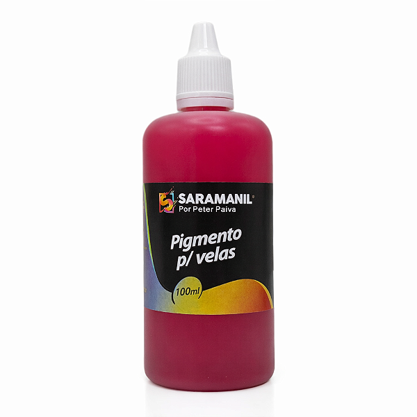 Pigmento Líquido para Velas 100ml Vermelho Saramanil não migra