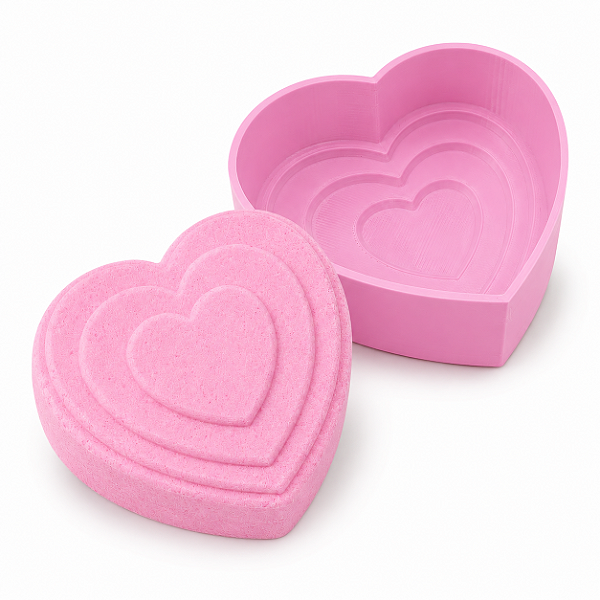 Molde para Bathbomb Grande  Coração