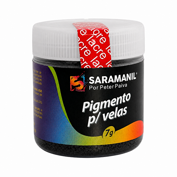 Pigmento em Pó para Velas 7g Preto Saramanil não migra