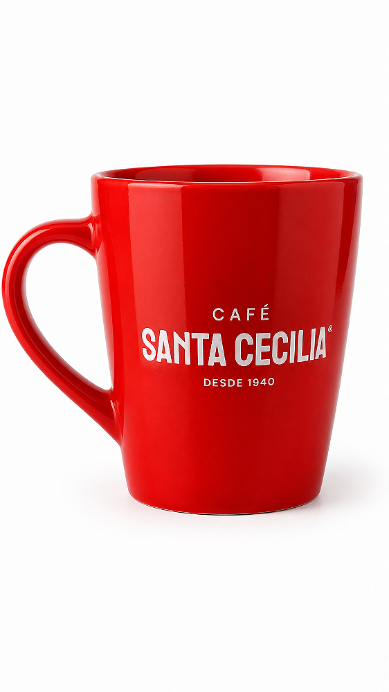 Caneca Tulipa de Porcelana Santa Cecilia - Vermelha 300ml
