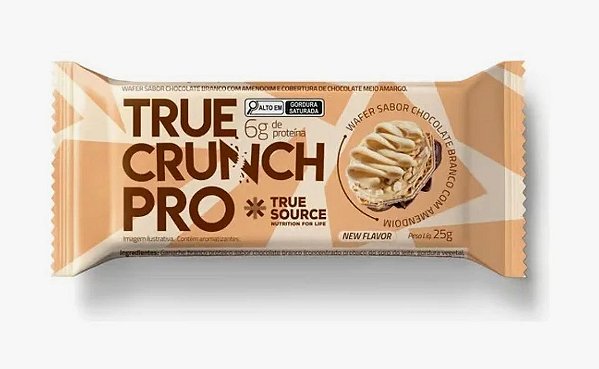 TRUE CRUNCH BAR PRO CHOCOCLATE BRANCO COM AMENDOIM