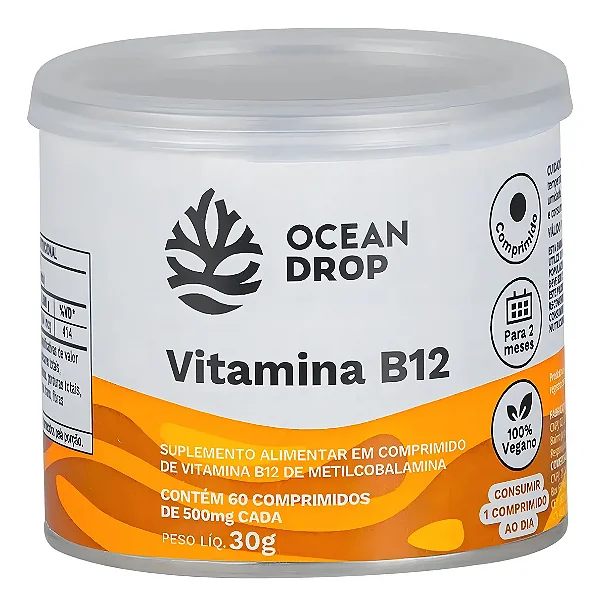 Vitamina B12 500mg 60 Tablets - Ocean Drop