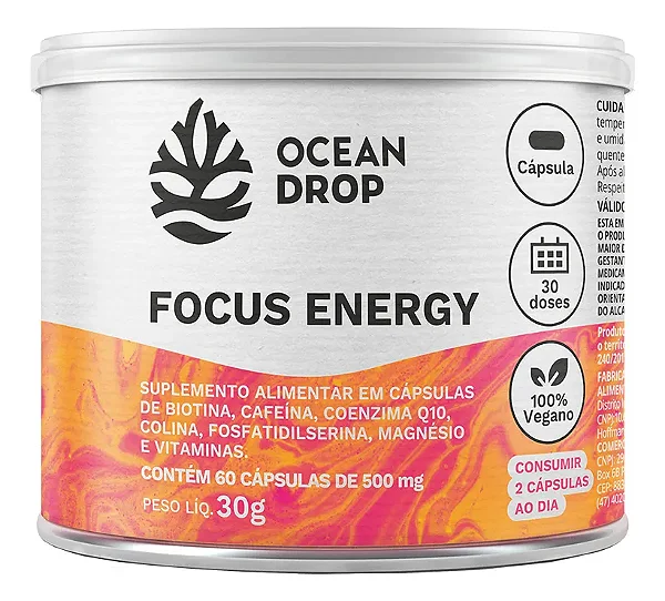 Focus Energy Ocean Drop Vegano 60 Cápsulas