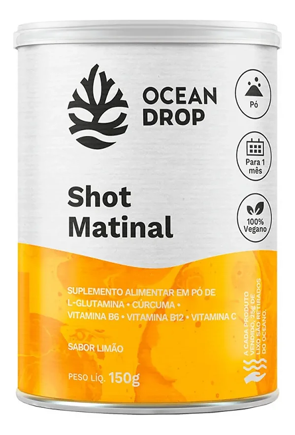 Shot Matinal Imunidade Vegano (150g) Limão - Ocean Drop
