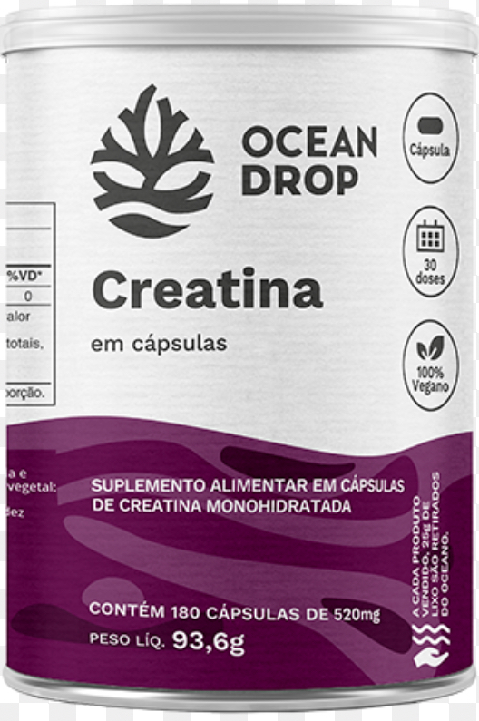 Creatina Monohidratada 520 Mg 180 Caps - Ocean Drop