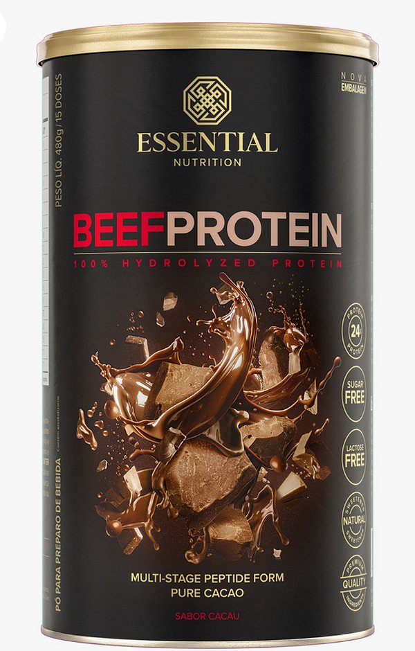 BEEF PROTEIN ESSENTIAL NUTRITION 480gr SABOR CACAU