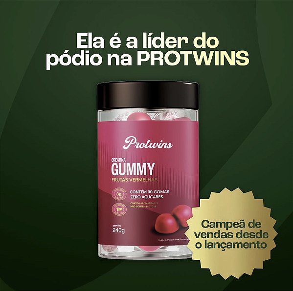 CREATINA 30 GUMMIES 3g Cada Frutas vermelhas