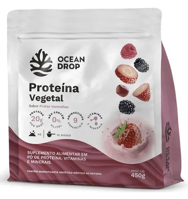 Proteína vegetal 450gr Frutas Vermelhas