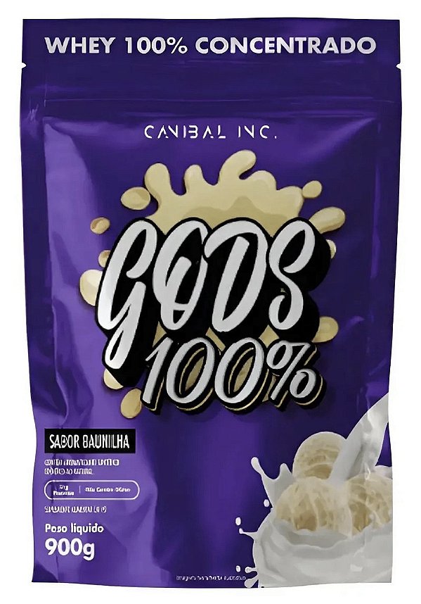 GODS 100% CONCENTRADO 900g BAUNILHA