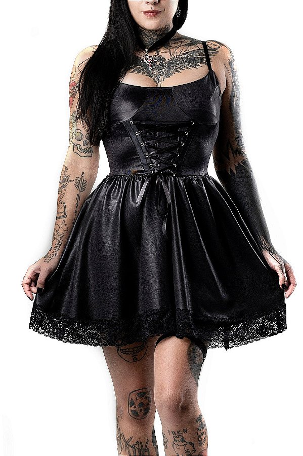 Vestido Courino Preto Misa
