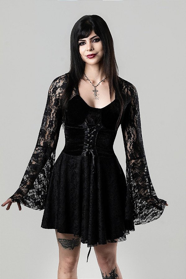 Vestido Preto Renda Marie