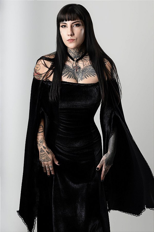 Vestido Preto Morticia