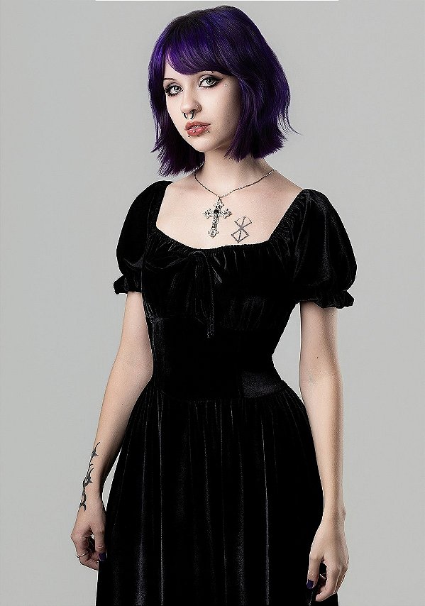 Vestido Longo Preto Snow