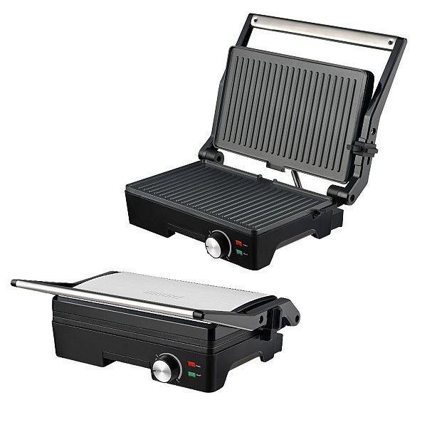 Grill Grelha Chapa Itatiaia  Midi Antiaderente1200W Inox 127V