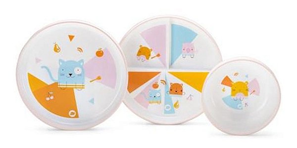 Kit 3 Pratinhos Nhac Nhac Pet Buddies Bb1110 Multikids