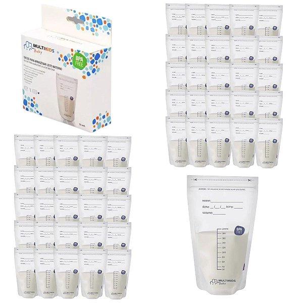 Kit 50 Sacos Armazenar Leite Materno For Mom Multikdis Baby