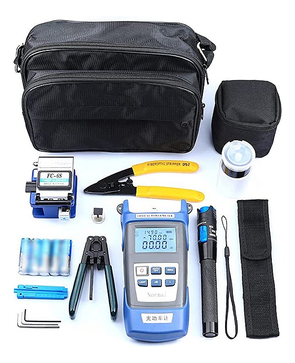 Kit Ferramentas Para Conectorização de Fibra Óptica Profissional FTTH 15 Peças