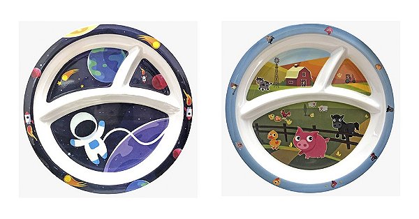 Kit Prato Infantil Divertido Para Bebe E Criança Divisória