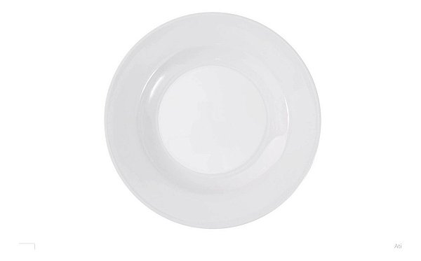 Prato Fundo Branco Refeição Plástico Melamina 25cm Barato