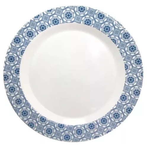 Prato Fundo Decorado Refeição Festa Plástico Melamina 25cm