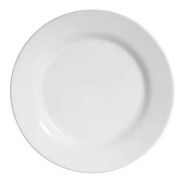 Prato Sobremesa Branco de Melamina 20cm Buffet Hotel