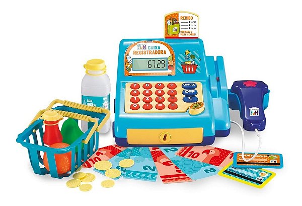 Caixa Registradora Completa Infantil Azul Multikids Br386 / Azul