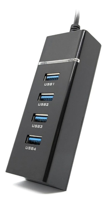 Hub Cabo Usb 3.0 Extensor 4 Portas High Speed Hd Pen Drive