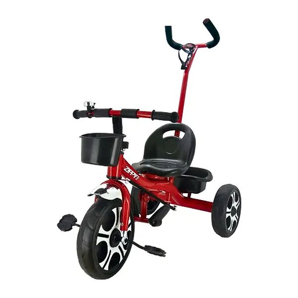 Triciclo Infantil Vermelho Apoiador Cesta Sininho Zippy Toys