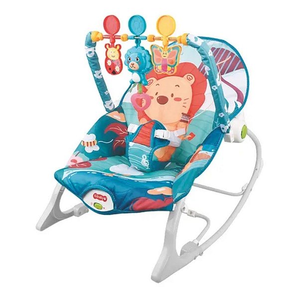 Cadeira Balanço Leão Descanso C/ Música Vibração Zippy Toys