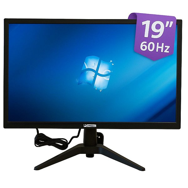 Monitor KT-PRO 19" HD, 60Hz, 5MS, Entradas HDMI/VGA - Alta Qualidade de Imagem