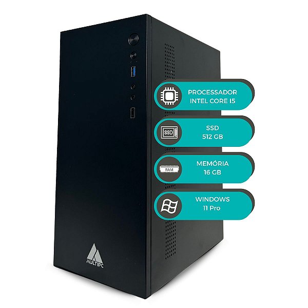 Computador MultiPc Office Intel I5 6ª Geração RAM 16GB SSD 512GB SATA Windows 11
